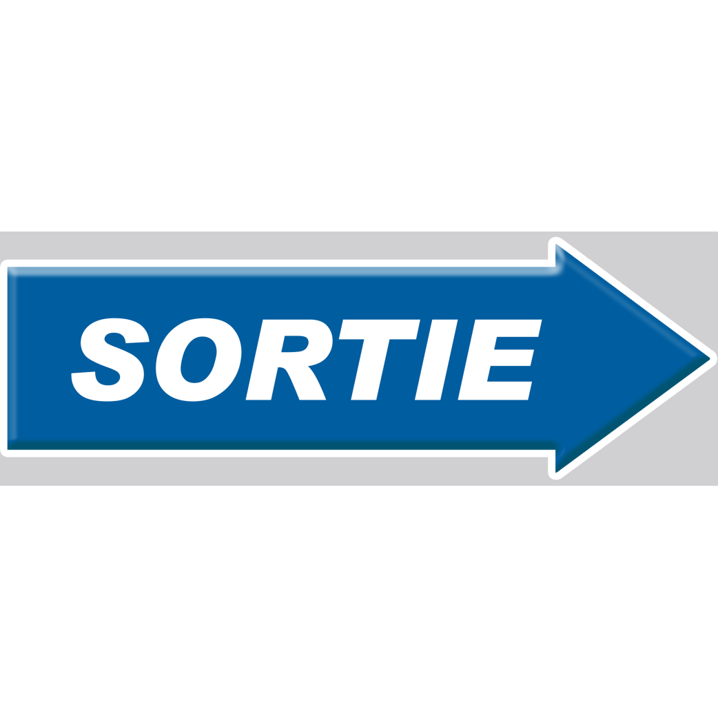 Sortie forme de flèche droite (21x7.2cm) - Sticker / autocollant