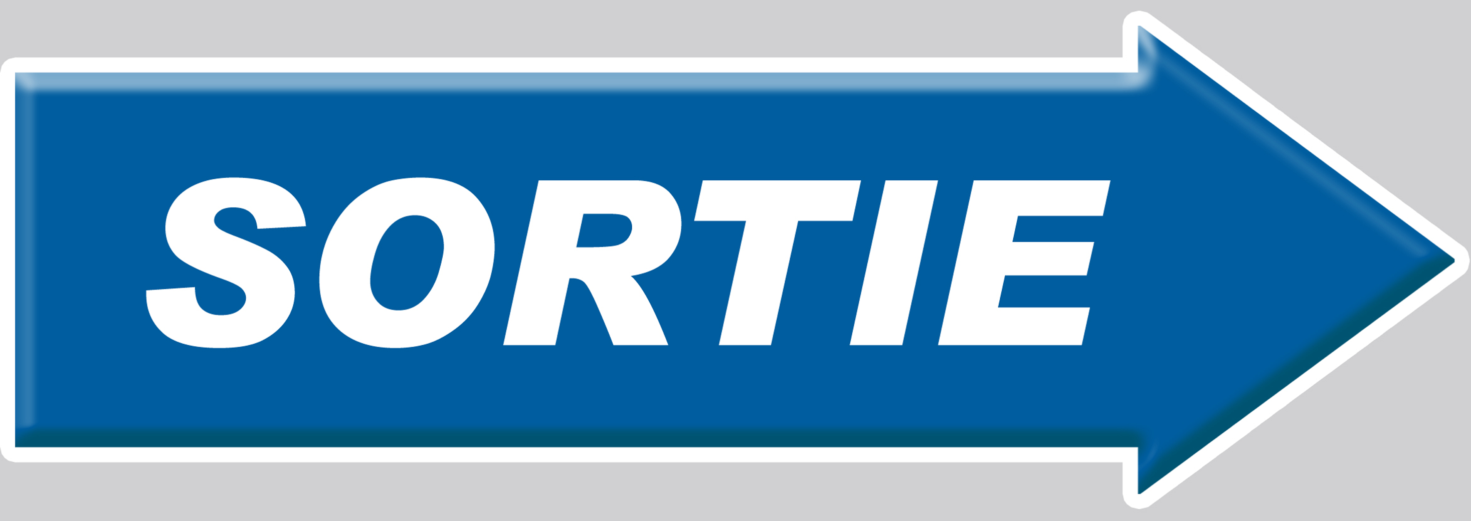 Sortie forme de flèche droite (21x10cm) - Sticker / autocollant