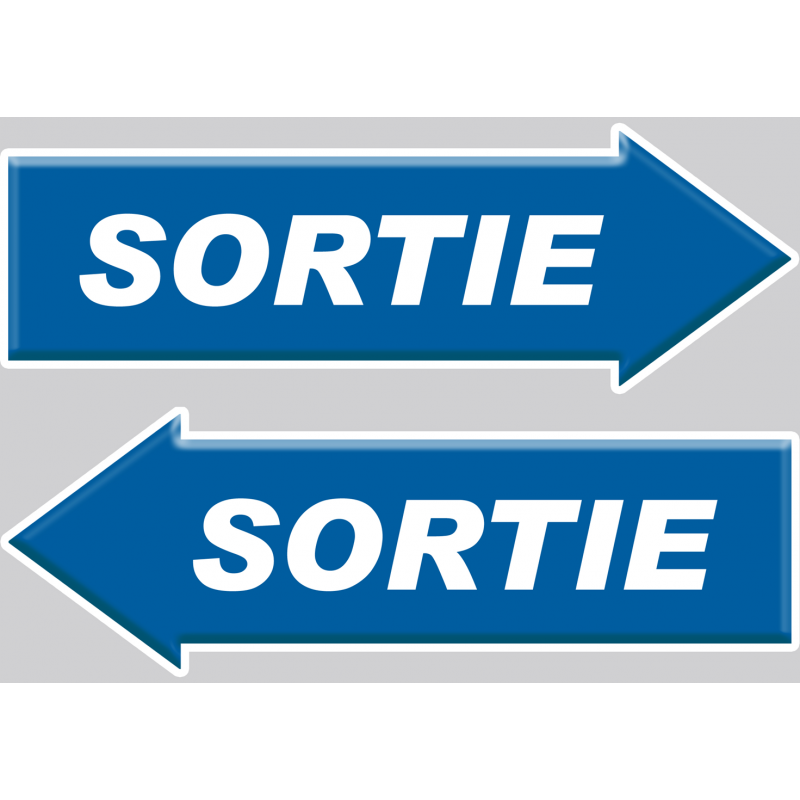 Sortie forme de flèche (2fois 21x10cm) - Sticker / autocollant