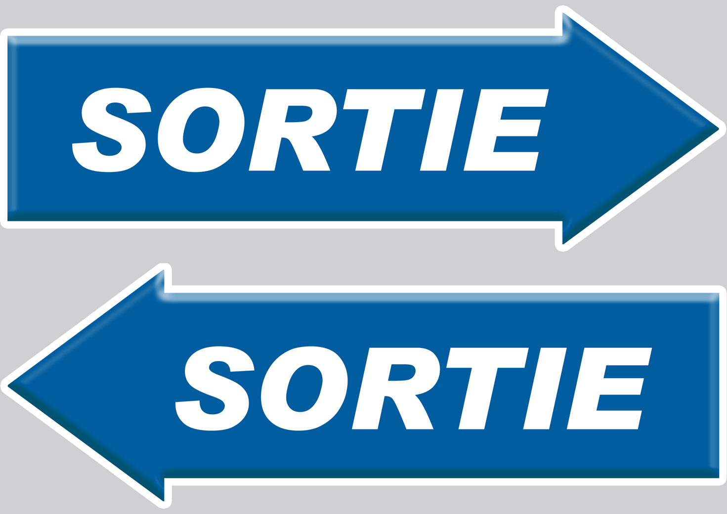 Sortie forme de flèche (2fois 21x10cm) - Sticker / autocollant