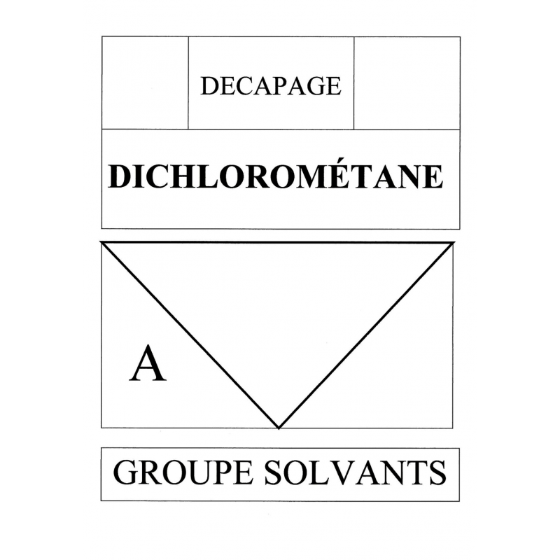 Dichlorometane A (21x14,5cm) - sticker / autocollant