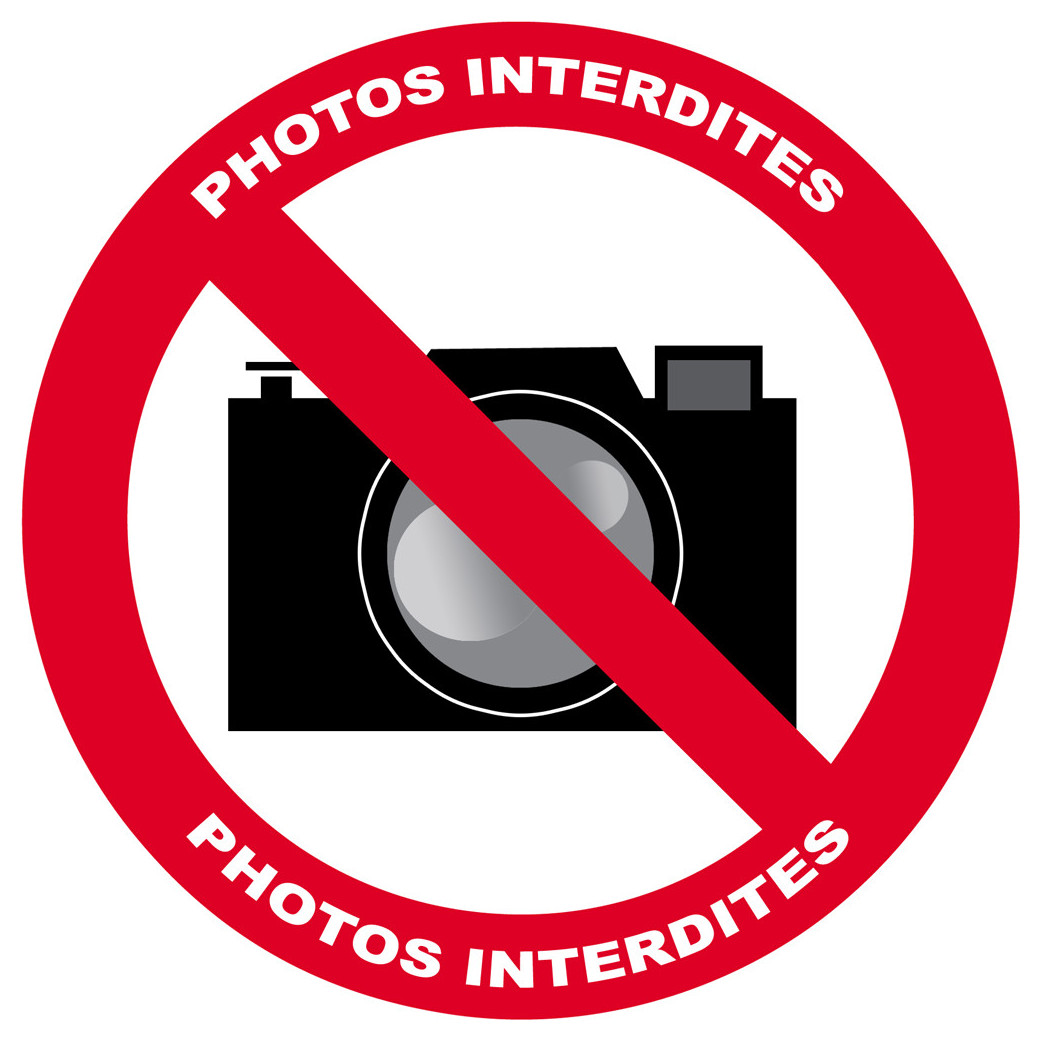 Photos interdites (20cm) - Sticker/autocollant