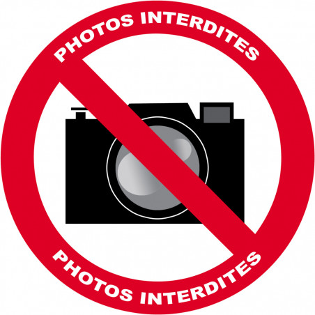 Photos interdites (20cm) - Sticker/autocollant Photos interdites (20cm) - Sticker/autocollant
