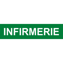 Infirmerie vert (29x7cm) - Sticker / autocollant