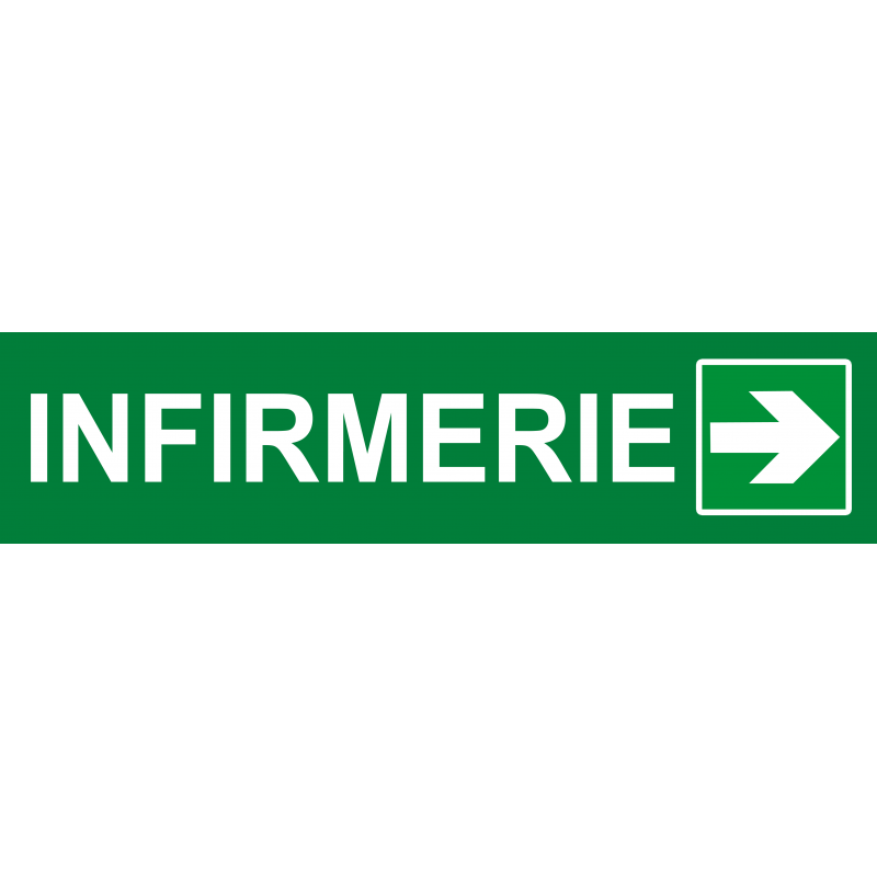 Infirmerie vert droite (20x4.8cm) - Sticker / autocollant
