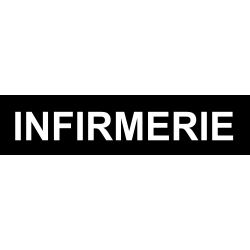 Infirmerie noir (10x2.5cm) - Sticker / autocollant
