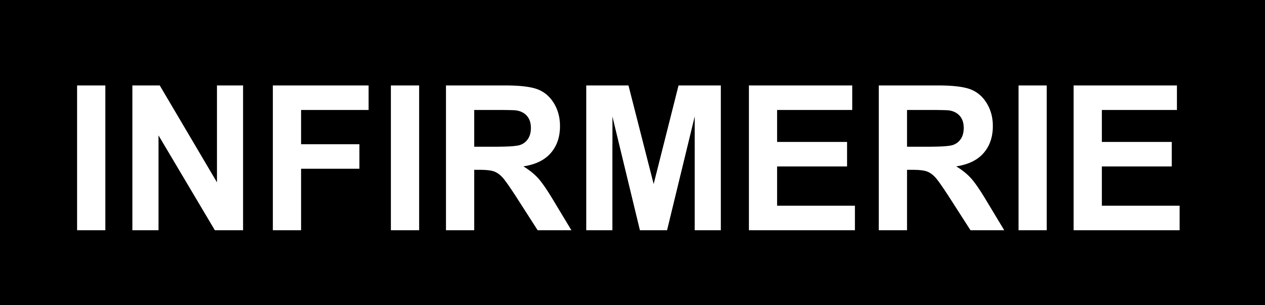 Infirmerie noir (20x4.8cm) - Sticker / autocollant