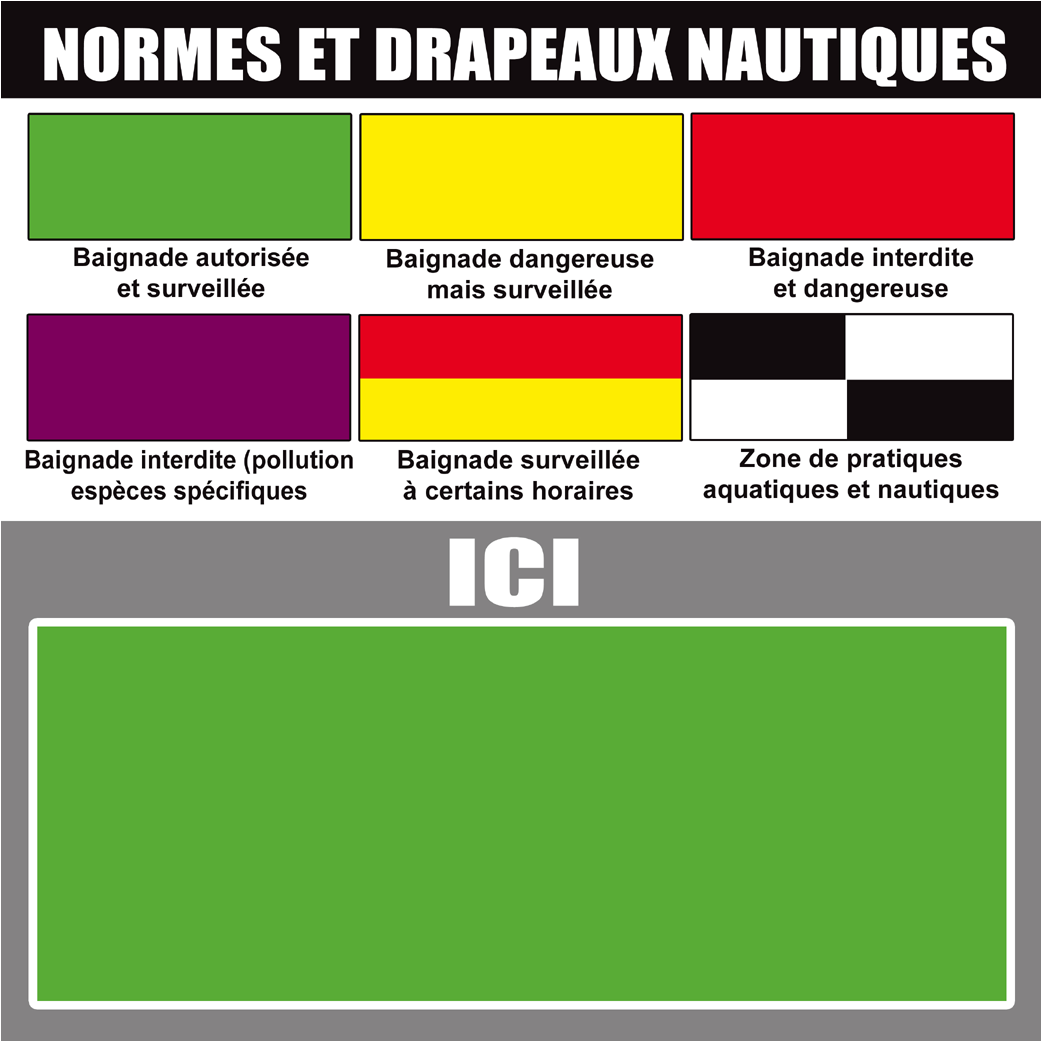 Baignade autorisée (20X20cm) - Sticker/autocollant