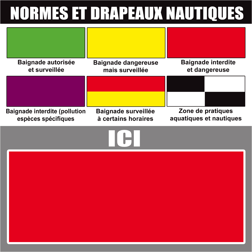 Baignade interdite (10X10cm) - Sticker/autocollant