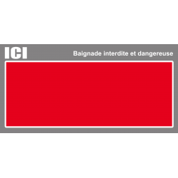 Baignade interdite et dangereuse (15X7.5cm) - Sticker/autocollant