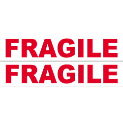 Fragile (2 fois 10x2cm) - Sticker / autocollant