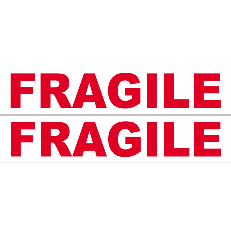 Fragile (2 fois 10x2cm) - Sticker / autocollant