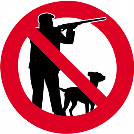 Chasse interdite (5cm) - Sticker/autocollant Chasse interdite (5cm) - Sticker/autocollant