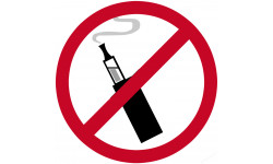 Cigarette électronique interdite (10cm) - Sticker /autocollant