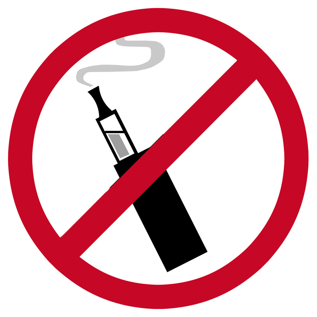 Cigarette électronique interdite (15cm) - Sticker /autocollant