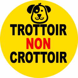Trottoir non crottoir (20x20cm) - Sticker / autocollant