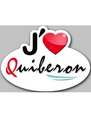 j'aime Quiberon (15x11cm) - Sticker/autocollant