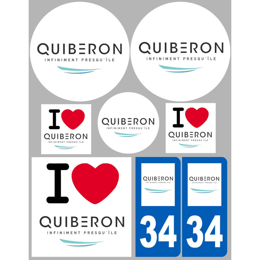Quiberon (8 autocollants variés) - Sticker/autocollant