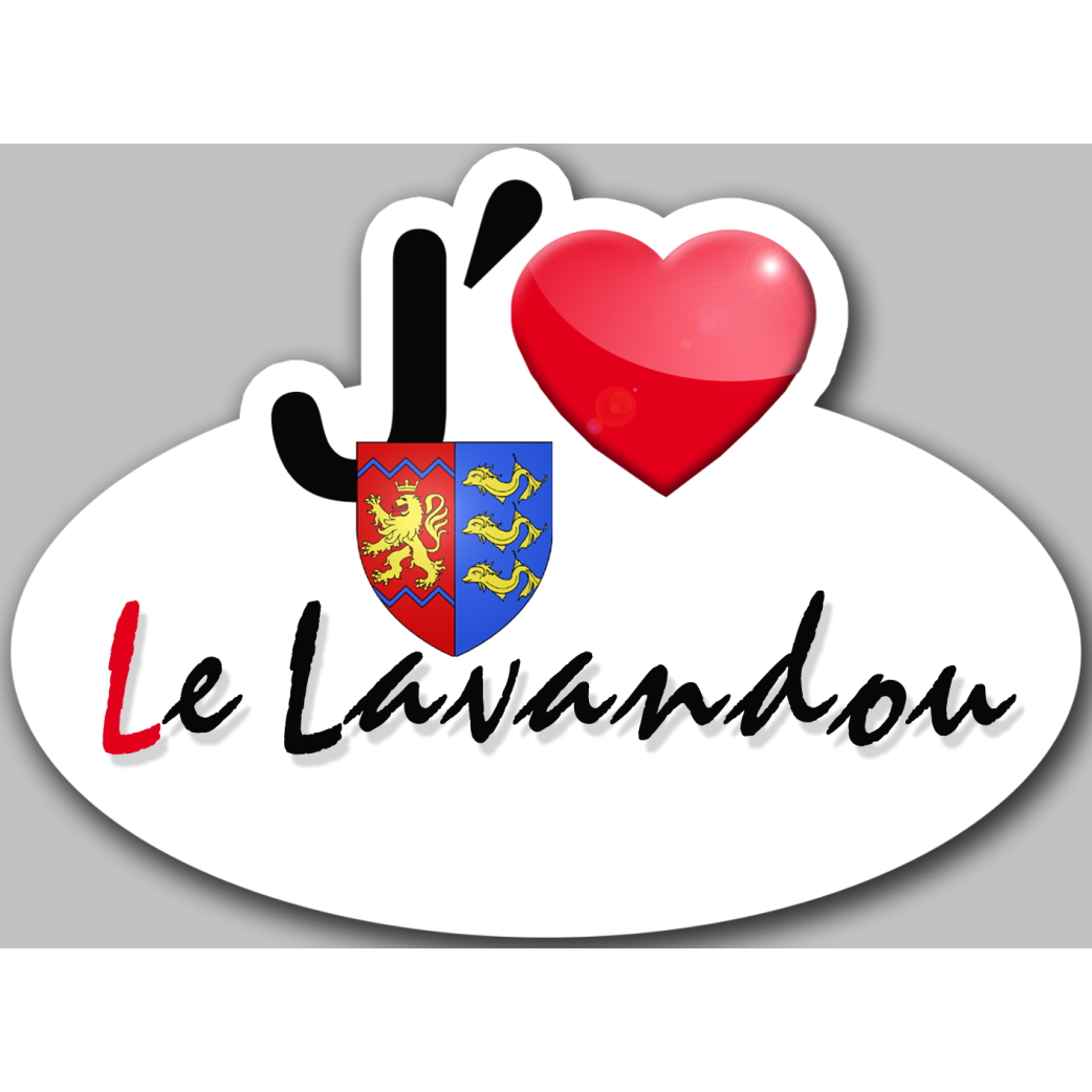 j'aime Le Lavandou (15x11cm) - Sticker/autocollant