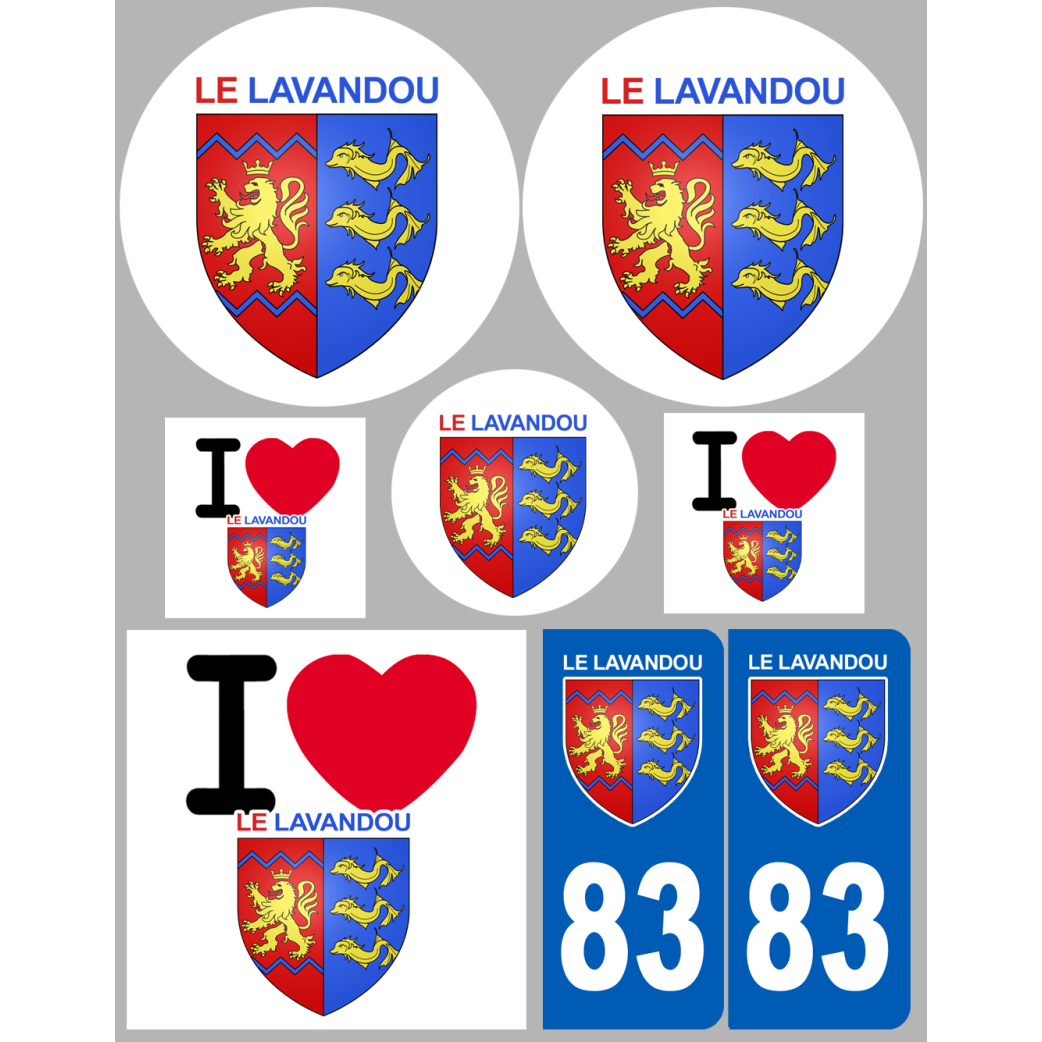 Le Lavandou (8 autocollants variés) - Sticker/autocollant