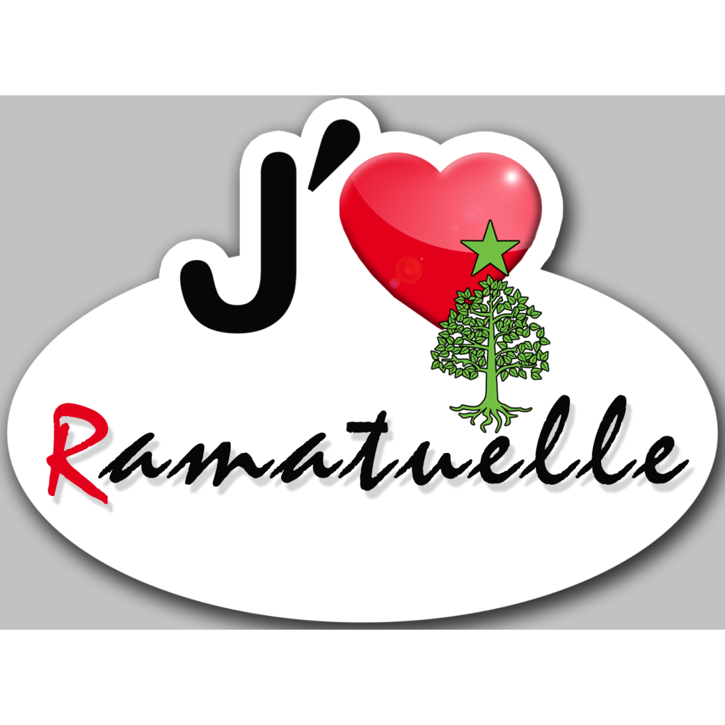 j'aime Ramatuelle (15x11cm) - Sticker/autocollant