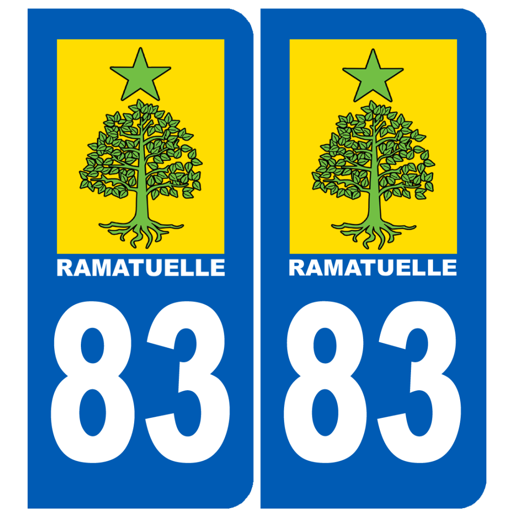 immatriculation Ramatuelle 83 - Sticker/autocollant