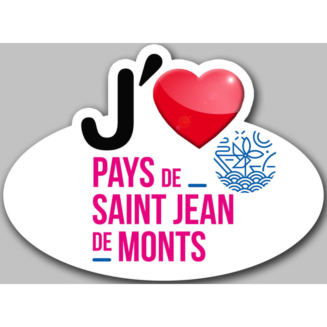 j'aime Le Pays de Saint-Jean-de-Monts (15x11cm) - Sticker/autocollant
