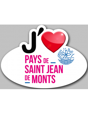 j'aime Le Pays de Saint-Jean-de-Monts (15x11cm) - Sticker/autocollant
