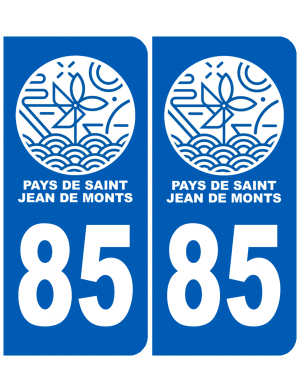 immatriculation Pays de Saint-Jean-de-Monts 85 - Sticker/autocollant