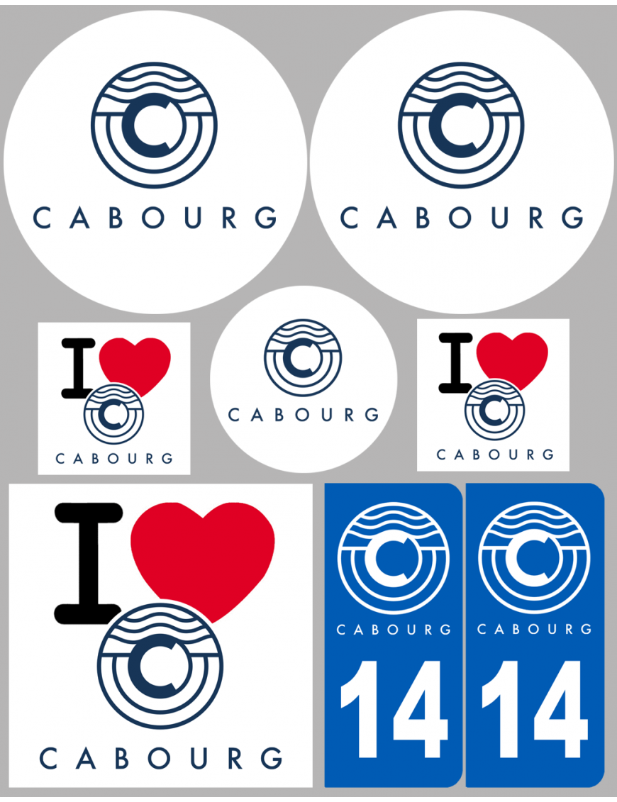 Cabourg (8 autocollants variés) - Sticker/autocollant