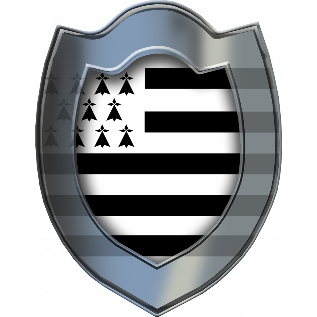 Bouclier Breton (10x7.5cm) - Sticker/autocollant