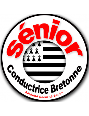 Conductrice Sénior Bretonne (10x10cm) - Sticker/autocollant