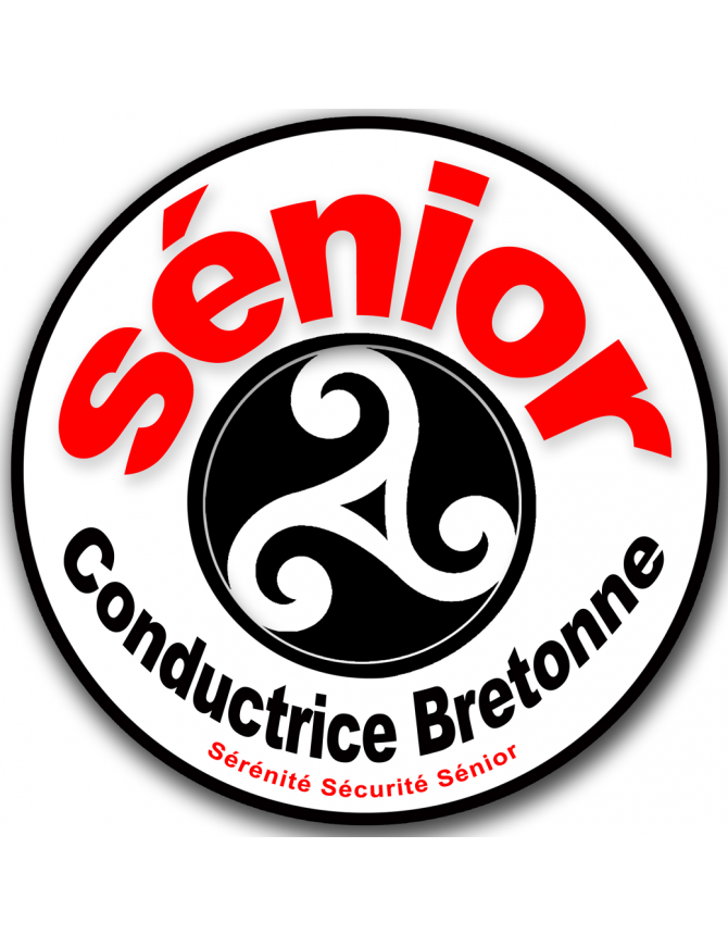 Conductrice Sénior Bretonne Triskel (10x10cm) - Sticker/autocollant