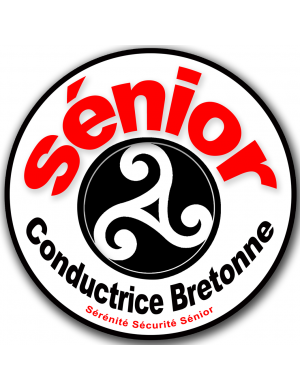 Conductrice Sénior Bretonne Triskel (15x15cm) - Sticker/autocollant