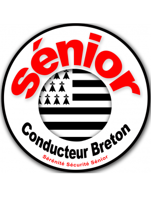 Conducteur Sénior Breton - 15cm - Sticker/autocollant