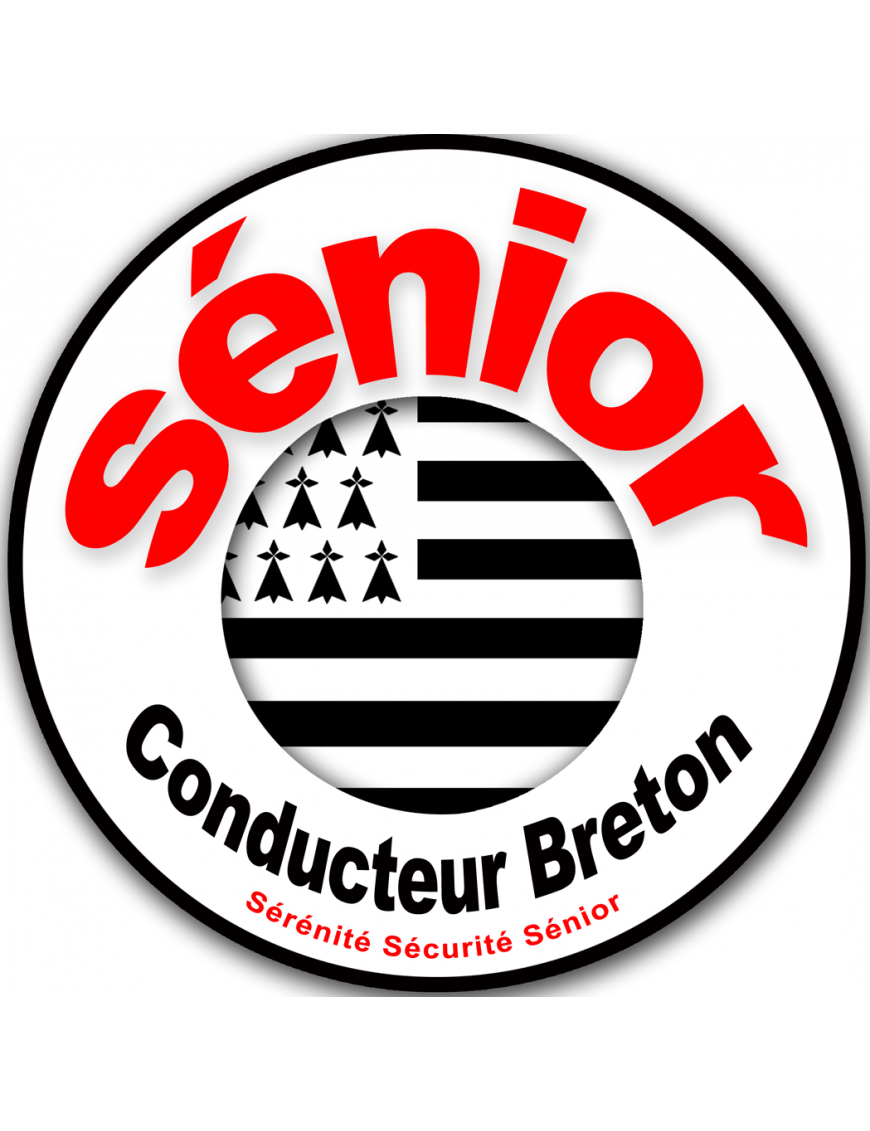 Conducteur Sénior Breton (10x10cm) - Sticker/autocollant