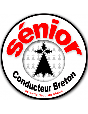 Conducteur Sénior Breton Hermine (15x15cm) - Sticker/autocollant