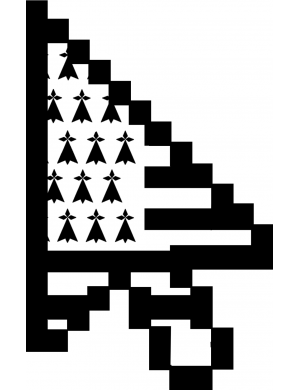 Curseur flèche bretonne (10x6.3cm) - Sticker/autocollant