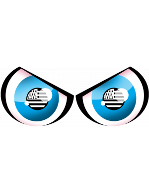 yeux drapeau breton (10x4cm) - Sticker/autocollant
