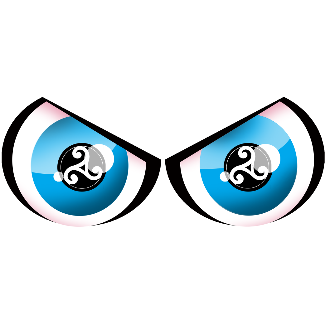 yeux breton triskel (15x6cm) - Sticker/autocollant