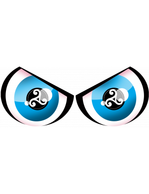 yeux breton triskel (20x8cm) - Sticker/autocollant