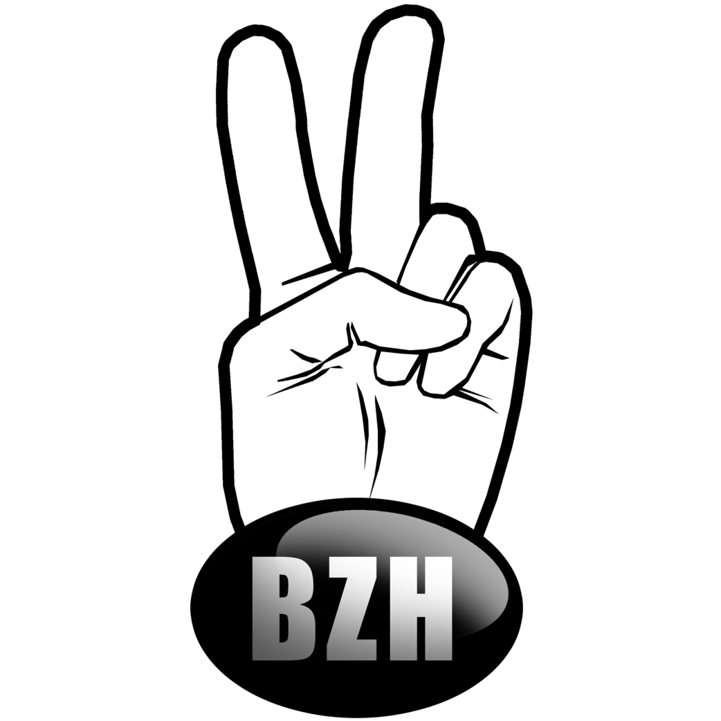 salut de motard bzh (5x2.5cm) - Sticker/autocollant