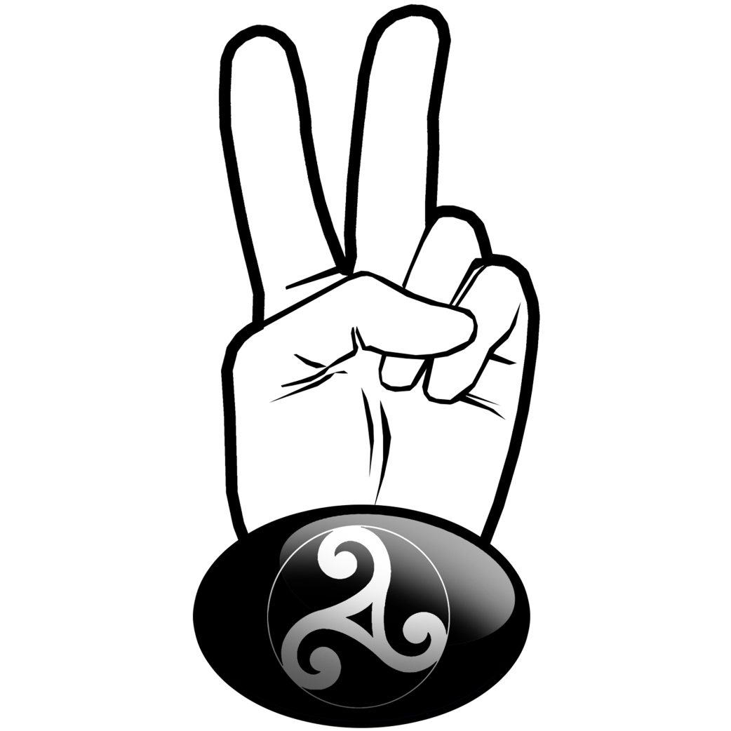 salut de motard celtique noir (15x7.2cm) - Sticker/autocollant