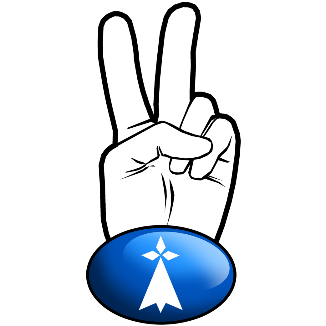 salut de motard hermine (15x7.2cm) - Sticker/autocollant