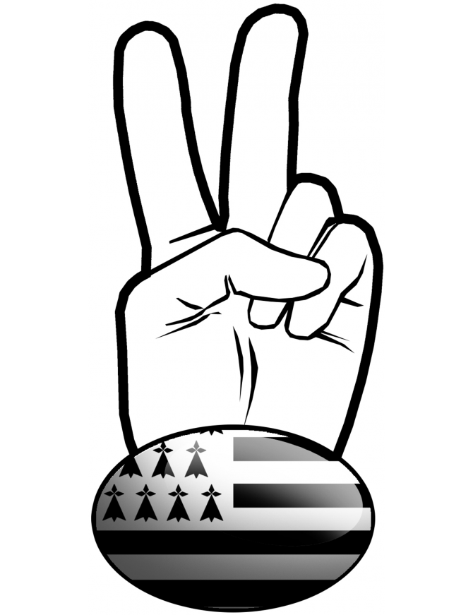 salut de motard breton (10x4.8cm) - Sticker/autocollant salut de motard breton (10x4.8cm) - Sticker/autocollant