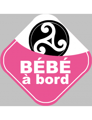 bébé à bord bretonne triskel (10x10cm) - Sticker/autocollant
