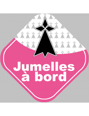 jumelles bretonnes hermine (10x10cm) - Sticker/autocollant