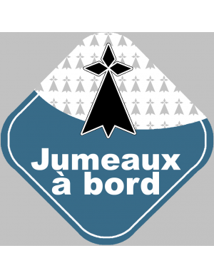jumeaux bretons hermine (10x10cm) - Sticker/autocollant