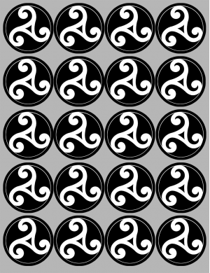Triskèle (20 stickers de 5cm) -  Sticker/autocollant