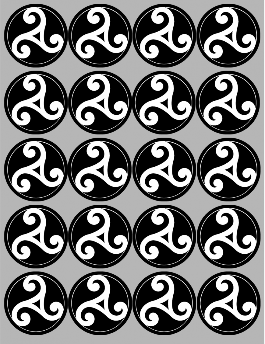 Triskèle (20 stickers de 5cm) -  Sticker/autocollant
